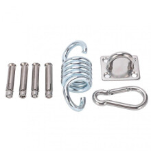 High Capacity Ceiling Hooks, Stainless Steel Suspension Kits for Outdoor Swing Installation Gear, Complete Hammock Chair Mounting Hardware with Shock