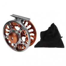 Graphite Fly Reel, Innovative Polymeric Material Freshwater Fishing Reel, 7/8 Machining CNC, Corrosion Resistance, Hard-Anodized Surface for