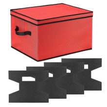 Christmas Ornament Storage, Versatile Storage Compartments for Holiday Decoration Container, Protective Durable Material with Clear Slot And