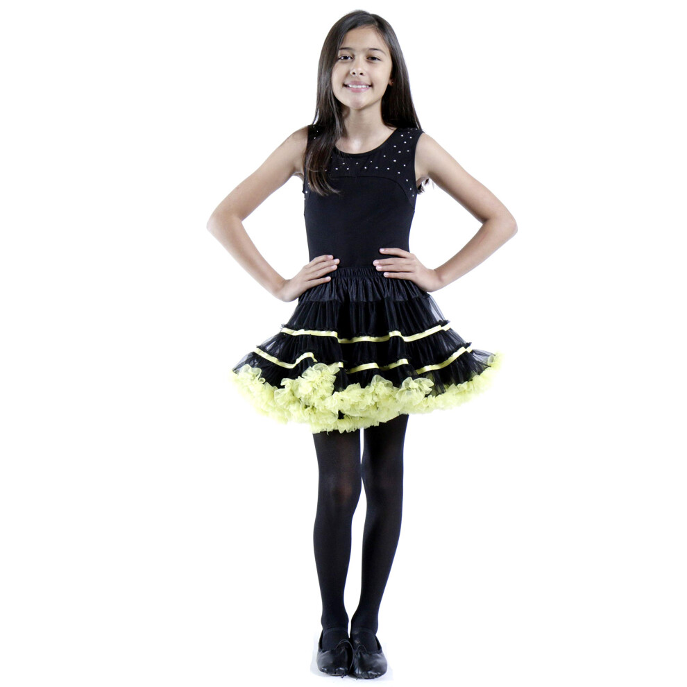 Jupe tutu BellaSous pour adolescentes | Tutus Chico noir et jaune pour femme