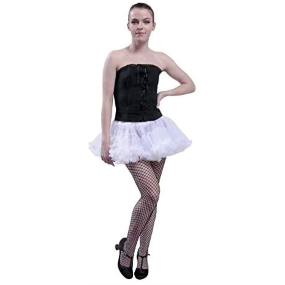 Jupe tutu courte de luxe BellaSous pour femme adulte, pour costume d'Halloween, style vintage, tenue de f  te et look festif, crinoline noire