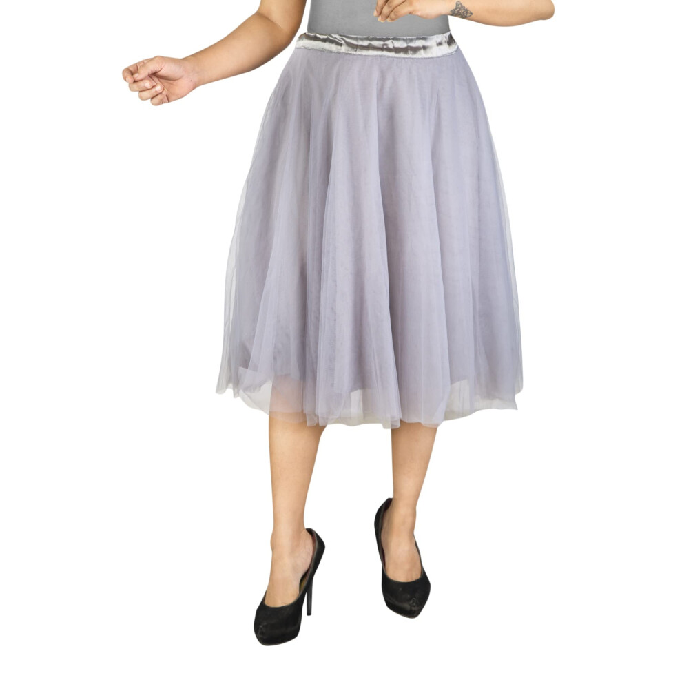 Jupe trap  ze vintage en tulle longueur genou | Jupon princesse multicouche | Occasions formelles, festives et d  contract  es | Tendance,   l  gante,