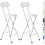 MCC (WHITE, PACK OF 2) Folding Bar Stools Breakfast Kitchen Restaurant 1