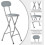 MCC (GREY, PACK OF 1) Folding Bar Stools Breakfast Kitchen Restaurant 4