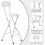 MCC (WHITE, PACK OF 2) Folding Bar Stools Breakfast Kitchen Restaurant 4