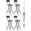 MCC (BLACK, PACK OF 4) Folding Bar Stools Breakfast Kitchen Restaurant 1