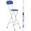 MCC (BLUE, PACK OF 1) Folding Bar Stools Breakfast Kitchen Restaurant 1