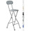 MCC (GREY, PACK OF 1) Folding Bar Stools Breakfast Kitchen Restaurant 1