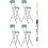 MCC (GREY, PACK OF 4) Folding Bar Stools Breakfast Kitchen Restaurant 1