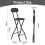 MCC (BLACK, PACK OF 4) Folding Bar Stools Breakfast Kitchen Restaurant 3