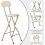 MCC (BEIGE, PACK OF 1) Folding Bar Stools Breakfast Kitchen Restaurant 4
