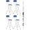 MCC (BLUE, PACK OF 4) Folding Bar Stools Breakfast Kitchen Restaurant 1