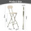 MCC (BEIGE, PACK OF 1) Folding Bar Stools Breakfast Kitchen Restaurant 3