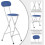 MCC (BLUE, PACK OF 6) Folding Bar Stools Breakfast Kitchen Restaurant 4