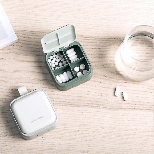 (Style 1) 4-compartment Portable Medicine Case Pill Tablet Storage Box Organizer Container 2