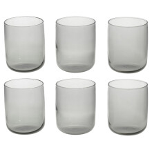 ( 6xDark Grey 270ml Glasses) 280/365ml Modern Drinking Coloured Glasses Water Dining Juice Tumbler