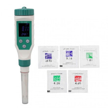 Professional Digital Salinity Ph Meter, Large Widescreen Lcd Display for Precise Monitoring Of Pool Salinity And Ph Levels, 5 In 1 Tester Ensuring