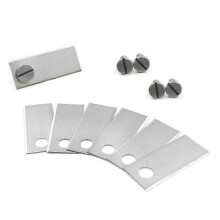 (Sliver) 45pcs Replacement Robotic Lawn Mower Blade Robotic Mower Stainless Steel One Hole Blade
