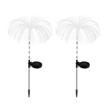 Unique Solar Garden Decor, 7 Color Changing Jellyfish, Waterproof Outdoor Decor with Auto ON/OFF Solar Powered, Gifts for Women (White)