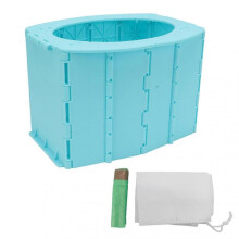 Portable Travel Potty for Toddlers, Easy to Use & Clean Foldable Lightweight Baby Toilet Training Aid for Camping, Traffic Jams, Car Travel (ABS