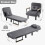 MCC (SINGLE, GREY) 4 in 1 Folding Sofa Bed Convertible Lounge Chair 3