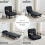 MCC (SINGLE, BLACK) 4 in 1 Folding Sofa Bed Convertible Lounge Chair 5