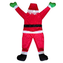 Lifelike Climbing Santa Decoration, Vivid Flannel Material Christmas Ornaments, Adhesive Stickers for Hanging, Perfect for Outdoor Indoor Decor,
