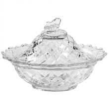 Round Glass Bowl for Holding Soups Elegant European Style 1Set