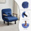 MCC (SINGLE, BLUE) 4 in 1 Folding Sofa Bed Convertible Lounge Chair 6