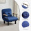 MCC (SINGLE, BLUE) 4 in 1 Folding Sofa Bed Convertible Lounge Chair 7