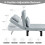 MCC (SINGLE, LIGHT GREY) 4 in 1 Folding Sofa Bed Convertible Lounge Chair 6