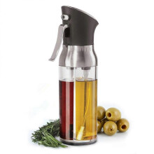 Non-stick Oil Dispenser for Cooking, Refillable Olive Oil Mister with Adjustable Seasoning Flow, Leak-proof Silicone Seal and Ergonomic Handle,
