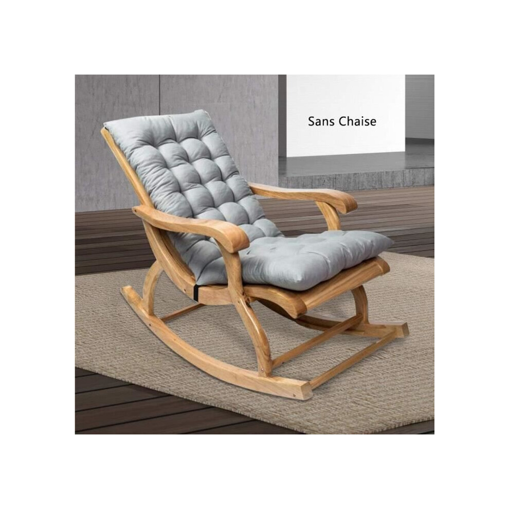 Coussin de chaise longue de jardin 120 x 48 cm, doux et épais, pour fauteuil à bascule, sans chaise, bleu marine