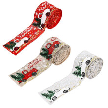 Elegant Holiday Charm, Vibrant Christmas Wired Edge Ribbon for Diy Wreaths And Bows, Polyester And Iron Wire Construction, Vintage Truck Patterns For