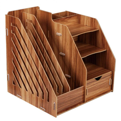 Elegant Document Organizer for Office Desk, Multi-compartment Storage Wooden Mail Sorter, Fine Workmanship &amp; Durability, Superb Craftsmanship,