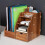 Elegant Document Organizer for Office Desk, Multi-compartment Storage Wooden Mail Sorter, Fine Workmanship &amp; Durability, Superb Craftsmanship, 3