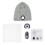 (Grey) Bluetooth Beanie Cap with Light, Unisex USB Rechargeable 5 LED Headlight Cap 3
