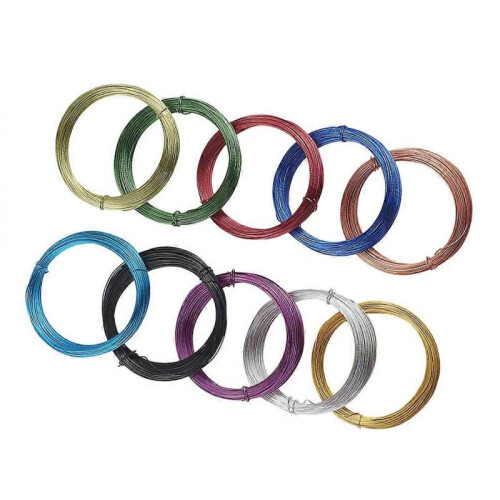 Aluminum Wire Jewelry Making Assorted Color Flexible Rustproof 20m per Roll for DIY Projects and Beadwork