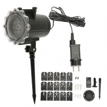 Festive Pattern Projector Light for Indoor Outdoor Decoration, Remote Controlled Snowflake Light with 15 Different Holiday Scenes, Creates Magical