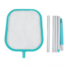 Heavy Duty Pool Skimmer, Fine Mesh Leaf Rake for Efficient Collection, Universal Pole Adapter Ensures Compatibility with All Pools