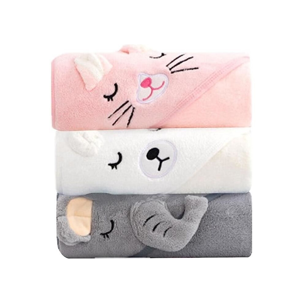 Lot de 3 capes de bain à capuche pour bébé - Serviette à capuche pour bébé, cadeau de naissance, peignoir pour bébé, cape de bain pour bébé