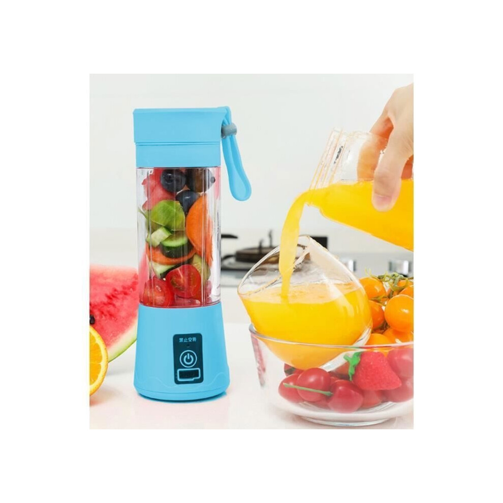 Mini mixeur électrique portable rechargeable par USB pour smoothies, 380 ml, six lames, bouteille de jus