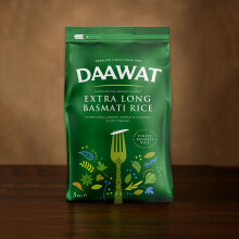 Daawat Extra Long Basmati Rice - 5kg | Premium Aged Rice for Fluffy, Aromatic & Non-Sticky Grains | Ideal for Biryani & Everyday Cooking