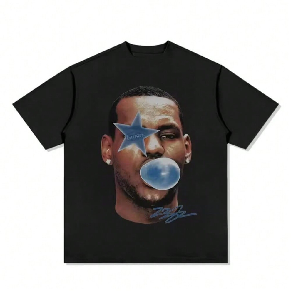 (8, L) American Professional Basketball Star Sports Tee Shirt Homm Men Clothing Short Sleeve Oversize Printing Pullover T-shirt