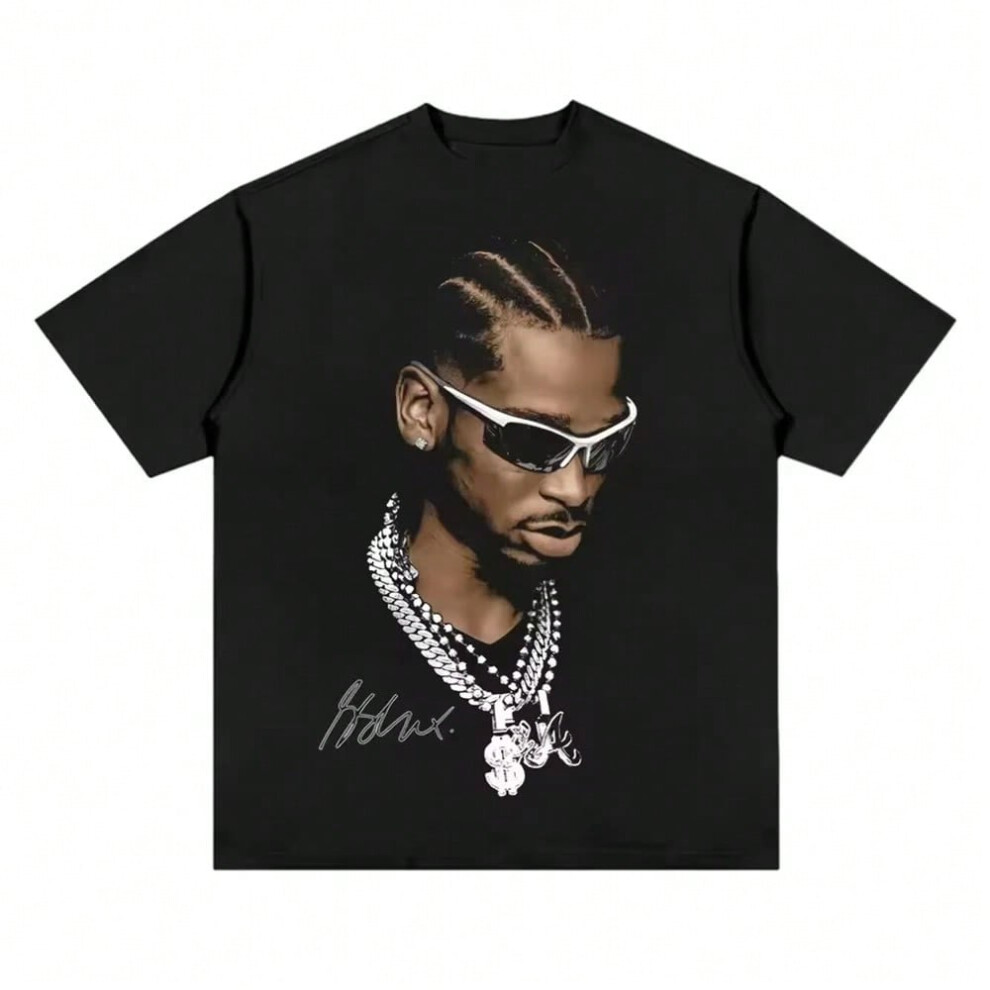 (7, M) American Professional Basketball Star Sports Tee Shirt Homm Men Women Clothing Short Sleeve Round Neck Printing Pullover T-shirt