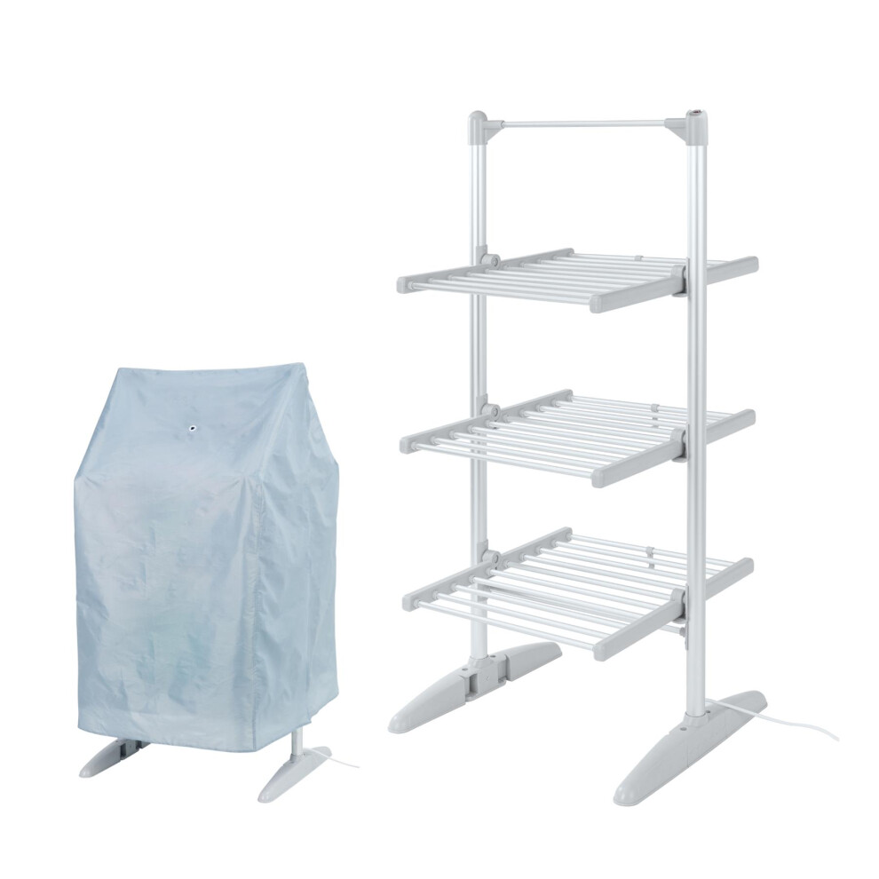 Rediffusion , Heated Clothes Airer With Cover, 3 Tier, Compact, 248W, Red248