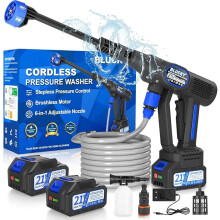 Cordless Pressure Washer, 6 in 1 Portable , cordless power washer with 2 Battery, with 5M for Car/Floor/Garden Cleaning