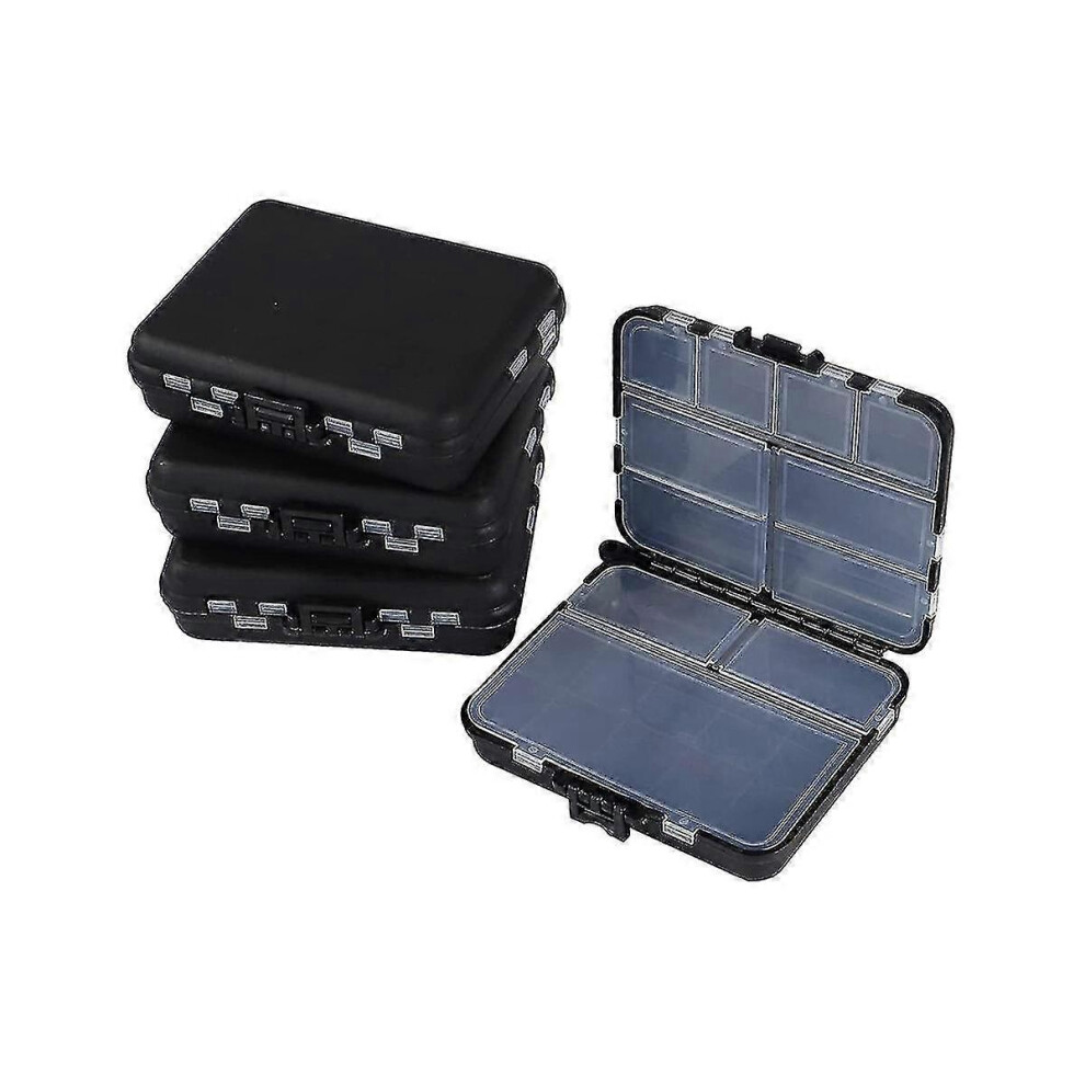 (As show, One size) 4 Pack Mini Tackle Boxes Plastic Fishing Organizer Tackle Storage Containers Kayak Fly Boxes-image-OPC-PHP86CP-NEW