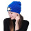 (Red) Lighted Beanie Cap Rechargeable Running Hat Ultra Bright 4 LED Waterproof Headlamp 4