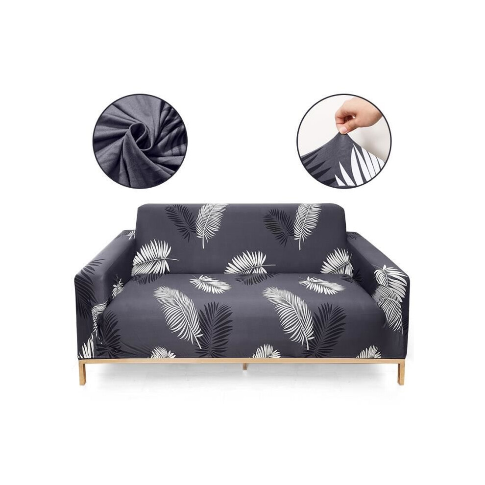 Housse de canapé extensible anti-poussière MERKMAK 3 places avec accoudoirs, protection et décoration de canapé 190-230 cm — Gris